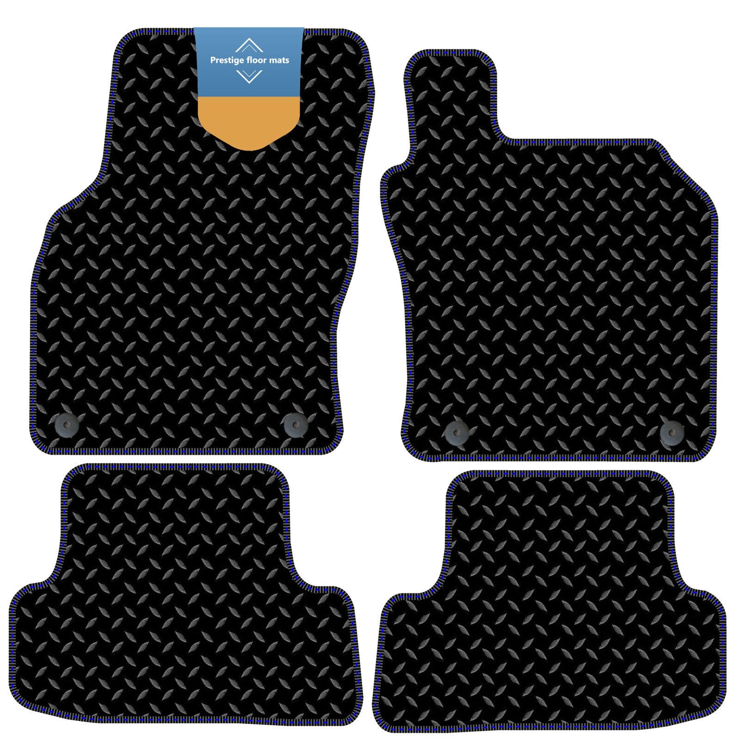 Fits Audi A3 2012-2020 Black 3mm Rubber with Coloured Stitch Edge