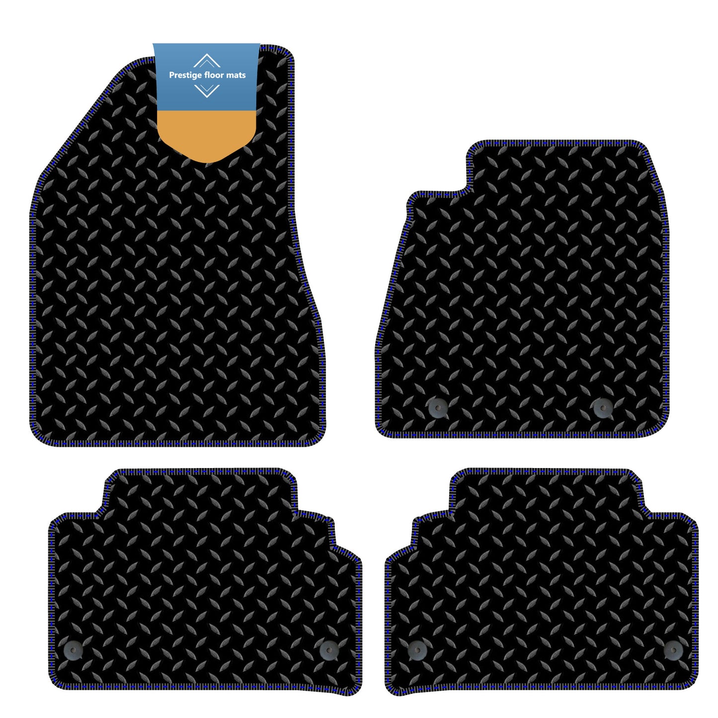 Fits Lexus RX400H 2003-2009 Black 3mm Rubber with Coloured Stitch Edge