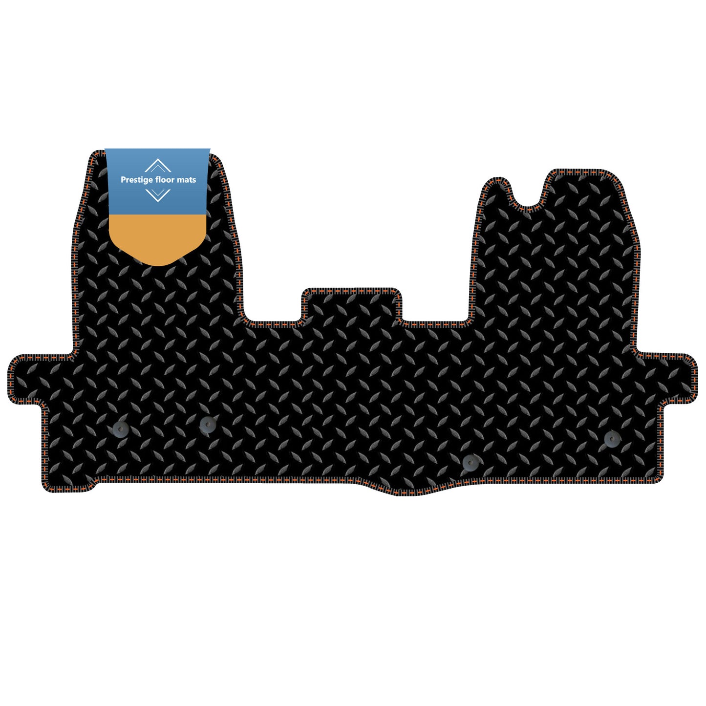 Fits Ford Transit MK8 2016 On  Black 3mm Rubber with Coloured Stitch Edge