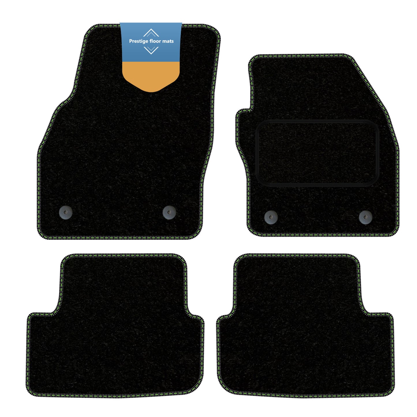 Fits Skoda Fabia 2022 on  Black Carpet with Coloured Stitch Edge