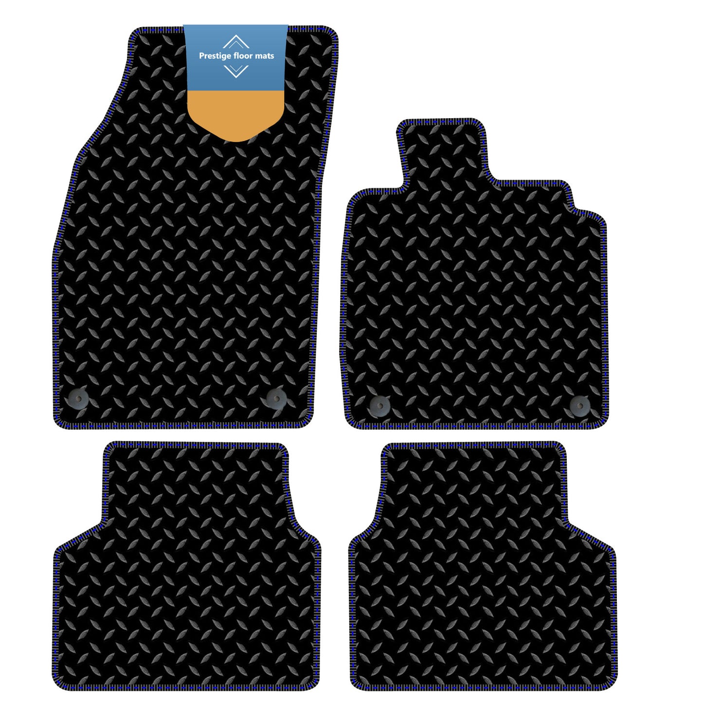 Fits Volkswagen ID.3 2020 on Black 3mm Rubber with Coloured Stitch Edge