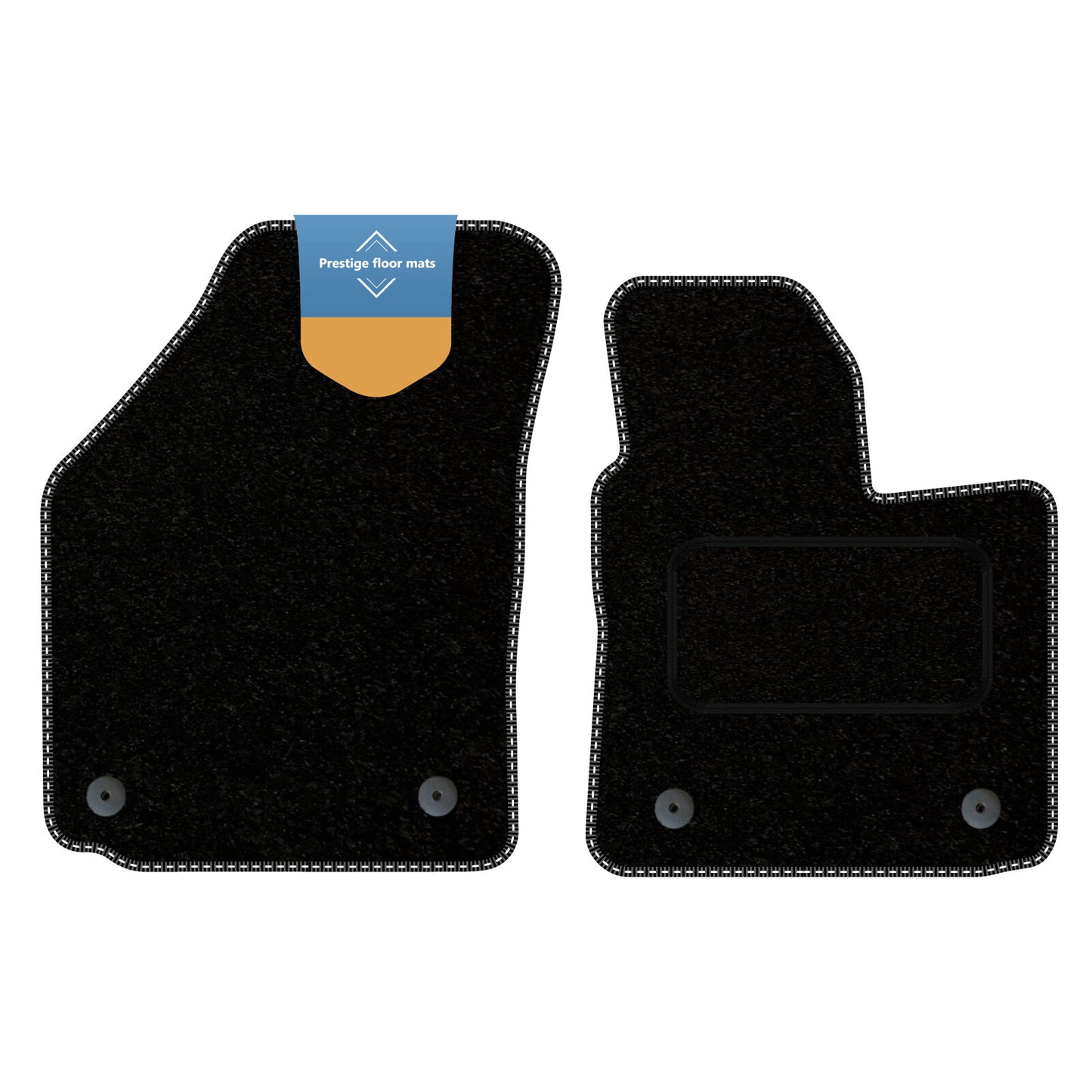 Fits Volkswagen Caddy 2004-2020 Black Carpet with Coloured Stitch Edge