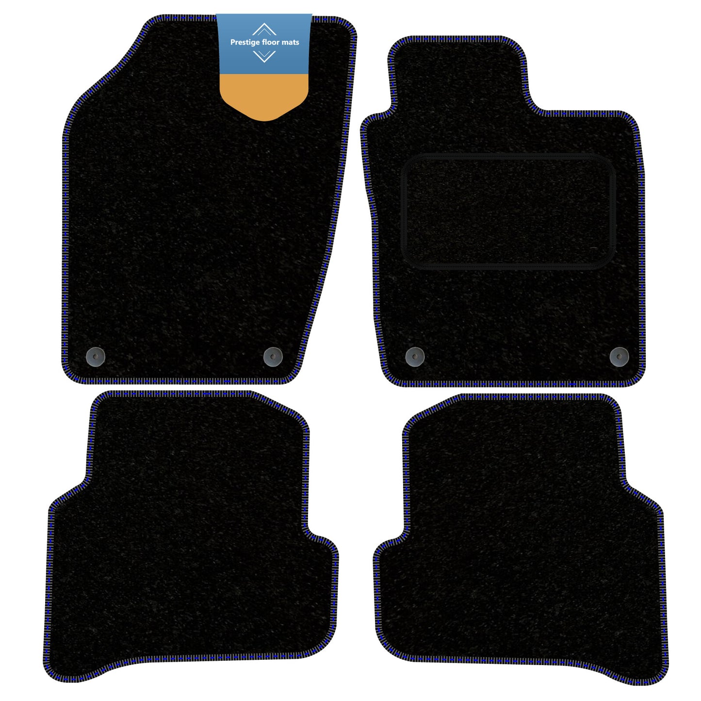 Fits Skoda Fabia 2015-2022 Black Carpet with Coloured Stitch Edge