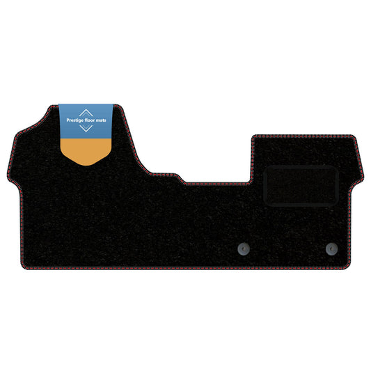 Fits Peugeot Expert Van 1 Piece 2016 On Black Carpet with Coloured Stitch Edge