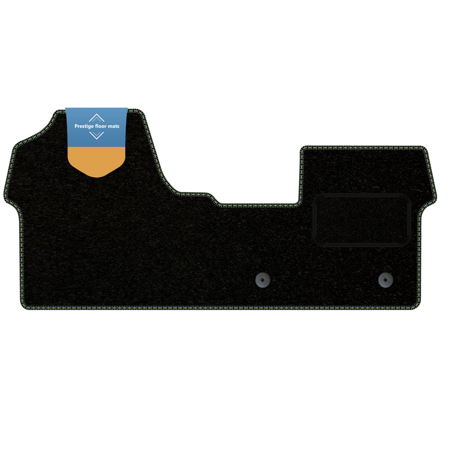 Fits Citroen Dispatch 2016 On 1 Piece Black Carpet with Coloured Stitch Edge