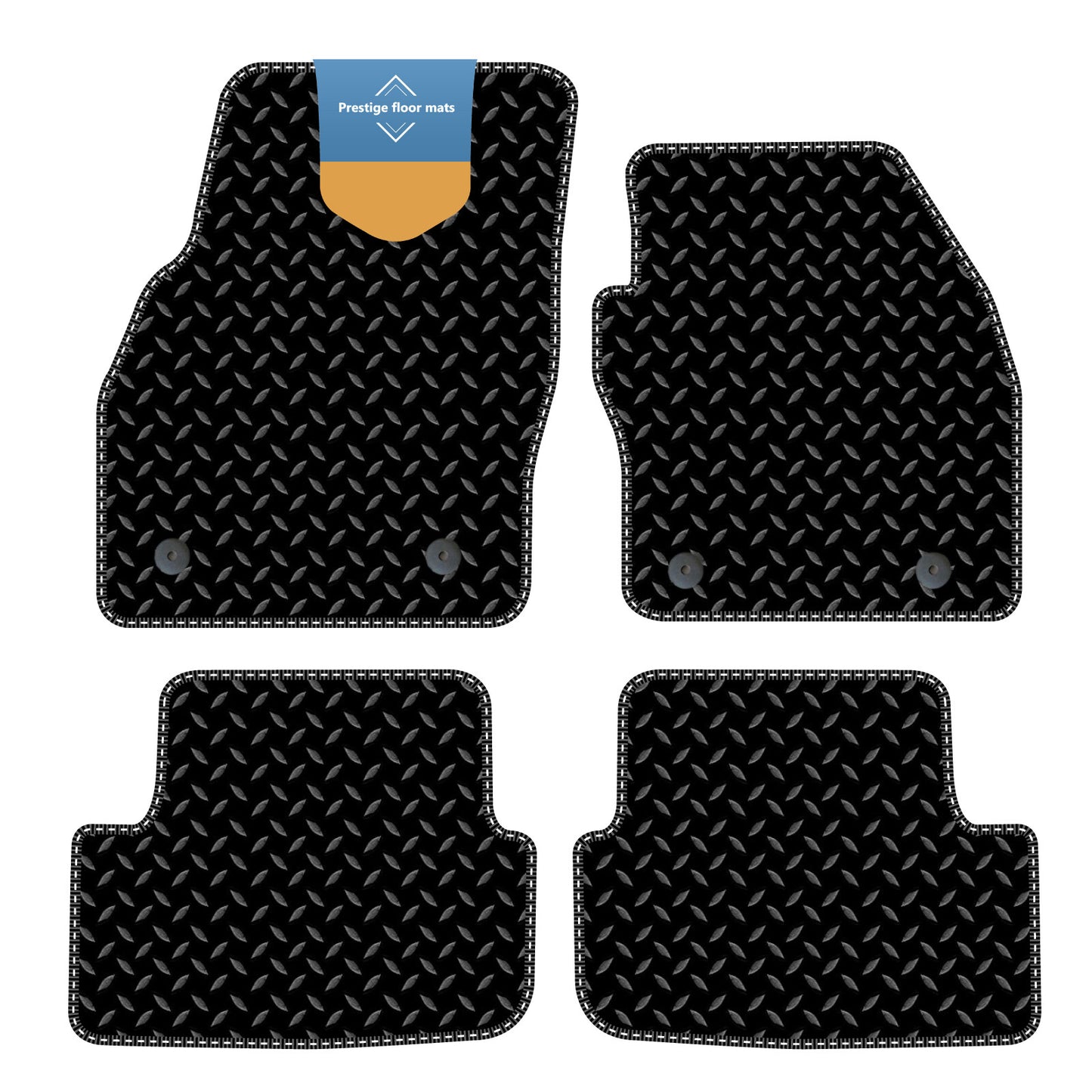 Fits Skoda Fabia 2022 on Black 3mm Rubber with Coloured Stitch Edge