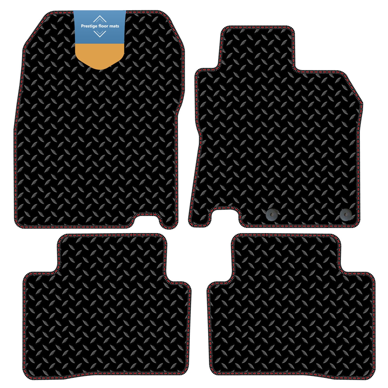 Fits Nissan Qashqai 2014-2021 Black 3mm Rubber with Coloured Stitch Edge