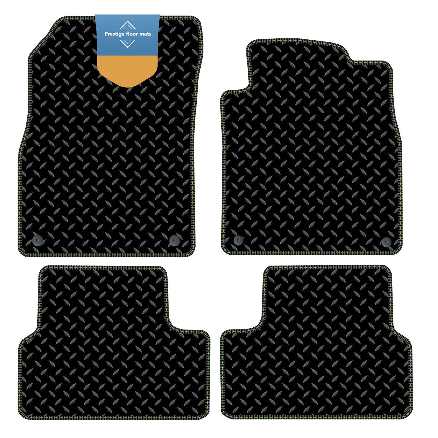 Fits Vauxhall Astra J 2010-2015 Black 3mm Rubber with Coloured Stitch Edge