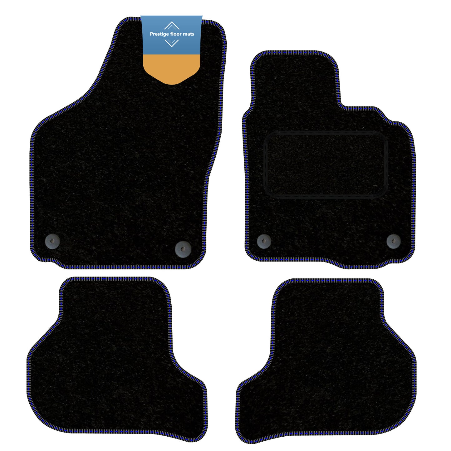 Fits Skoda Octavia 2008-2013 Black Carpet with Coloured Stitch Edge