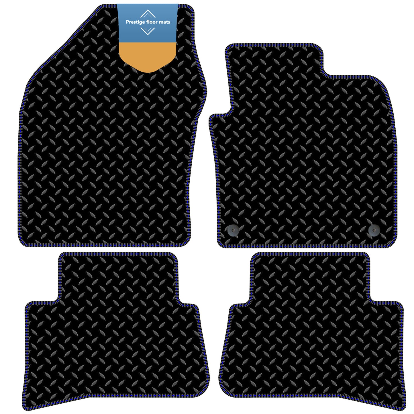 Fits Toyota CH-R CHR 2017 On Black 3mm Rubber with Coloured Stitch Edge