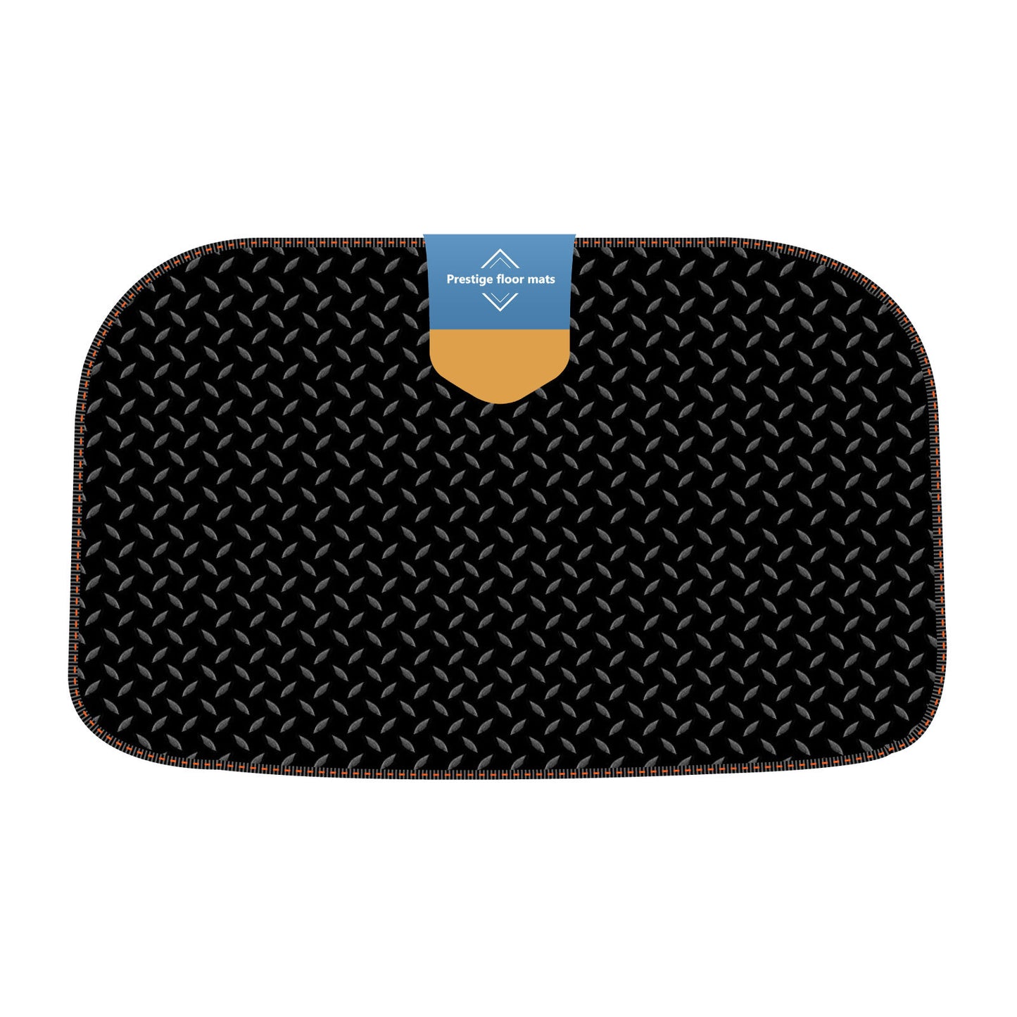 Fits Tesla Model Y Under Boot Mat in 3mm Rubber with Coloured Stitch Edge