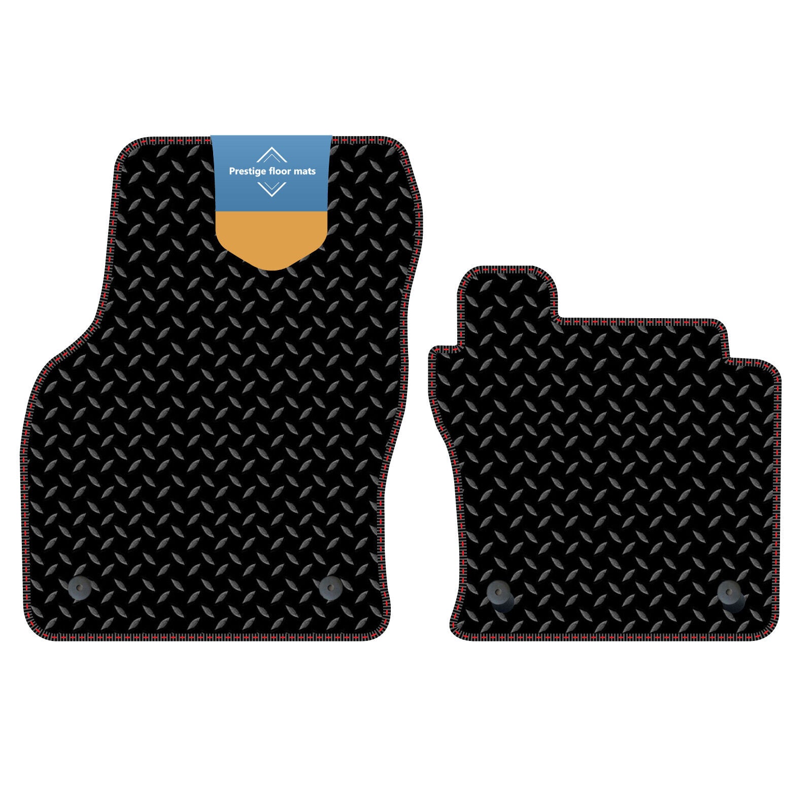 Fits Volkswagen Caddy Van 2021 on Black 3mm Rubber with Coloured Stitch Edge