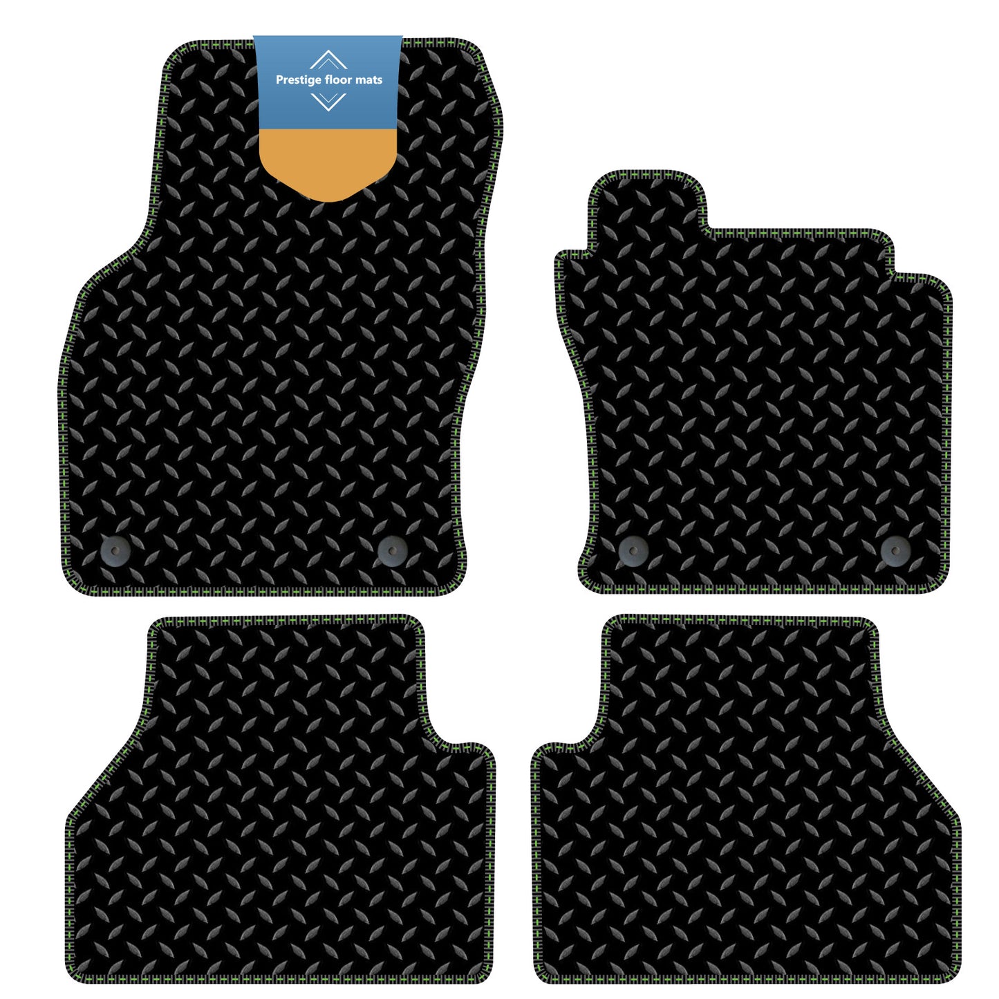 Fits Ford Tourneo Connect 2022 On Black 3mm Rubber with Coloured Stitch Edge