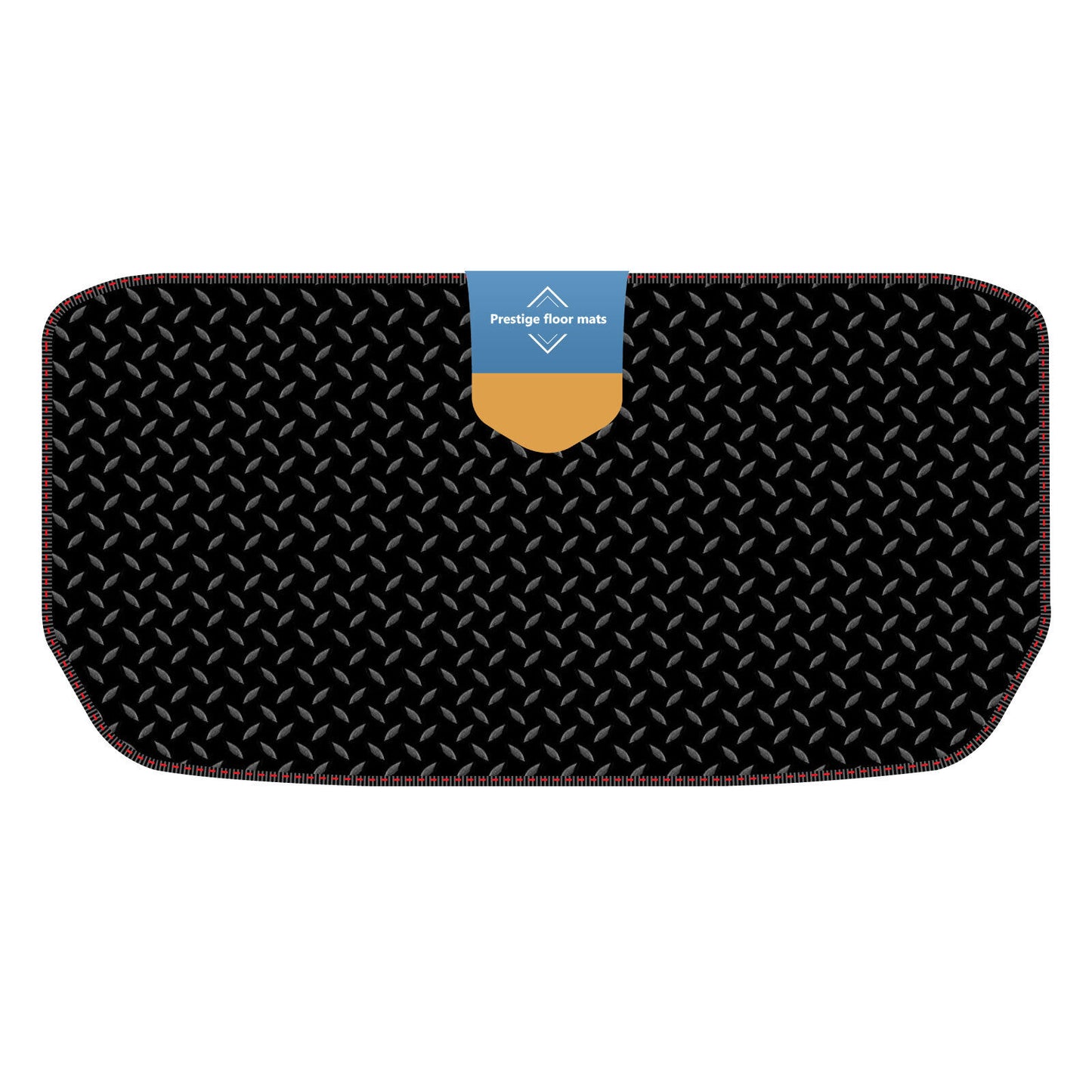 Fits Tesla Model Y 2022 on Trunk Mat Black 3mm Rubber with Coloured Stitch Edg