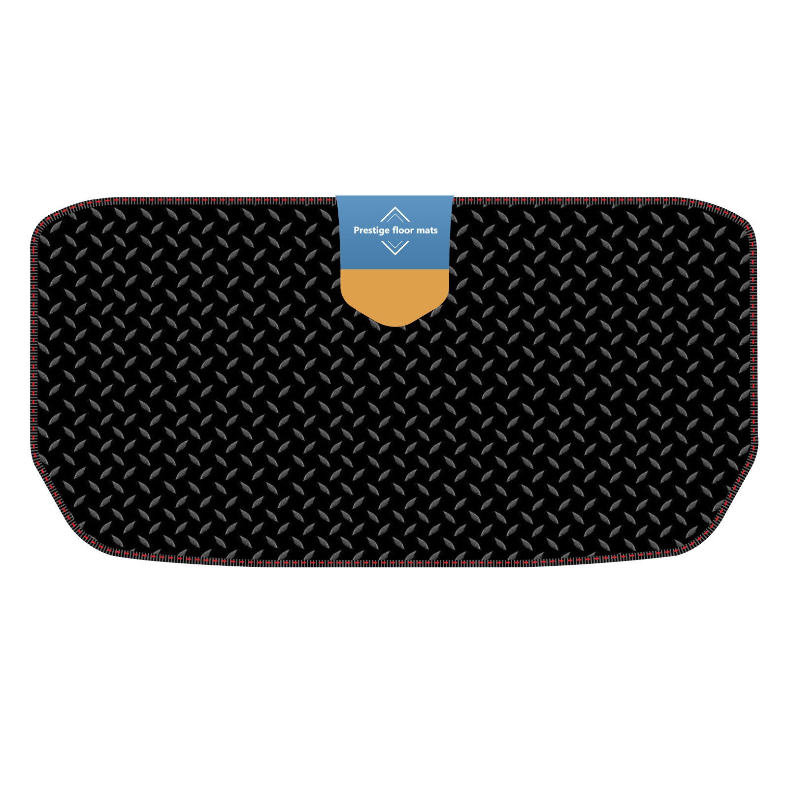 Fits Tesla Model Y 2022 on Trunk Mat Black 3mm Rubber with Coloured Stitch Edg