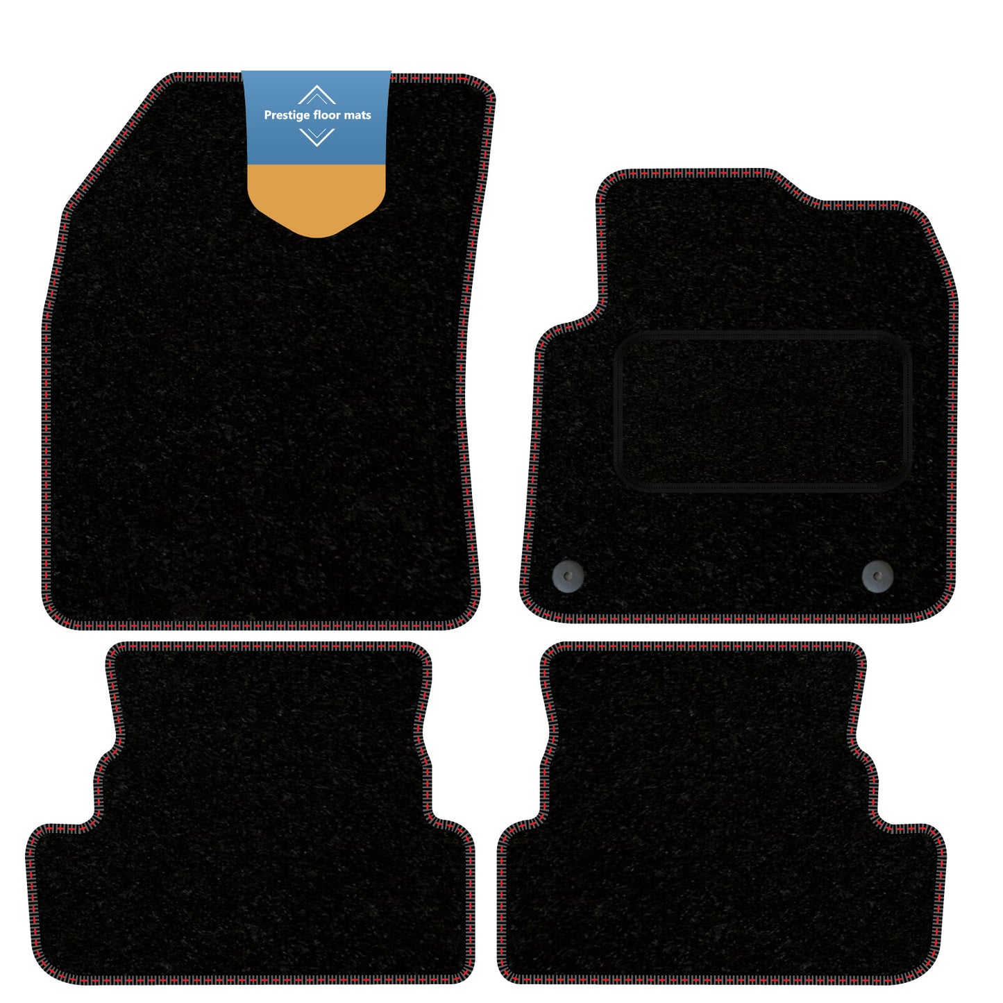 Fits Vauxhall Grandland PHEV 2020 on Black Carpet with Coloured Stitch Edge