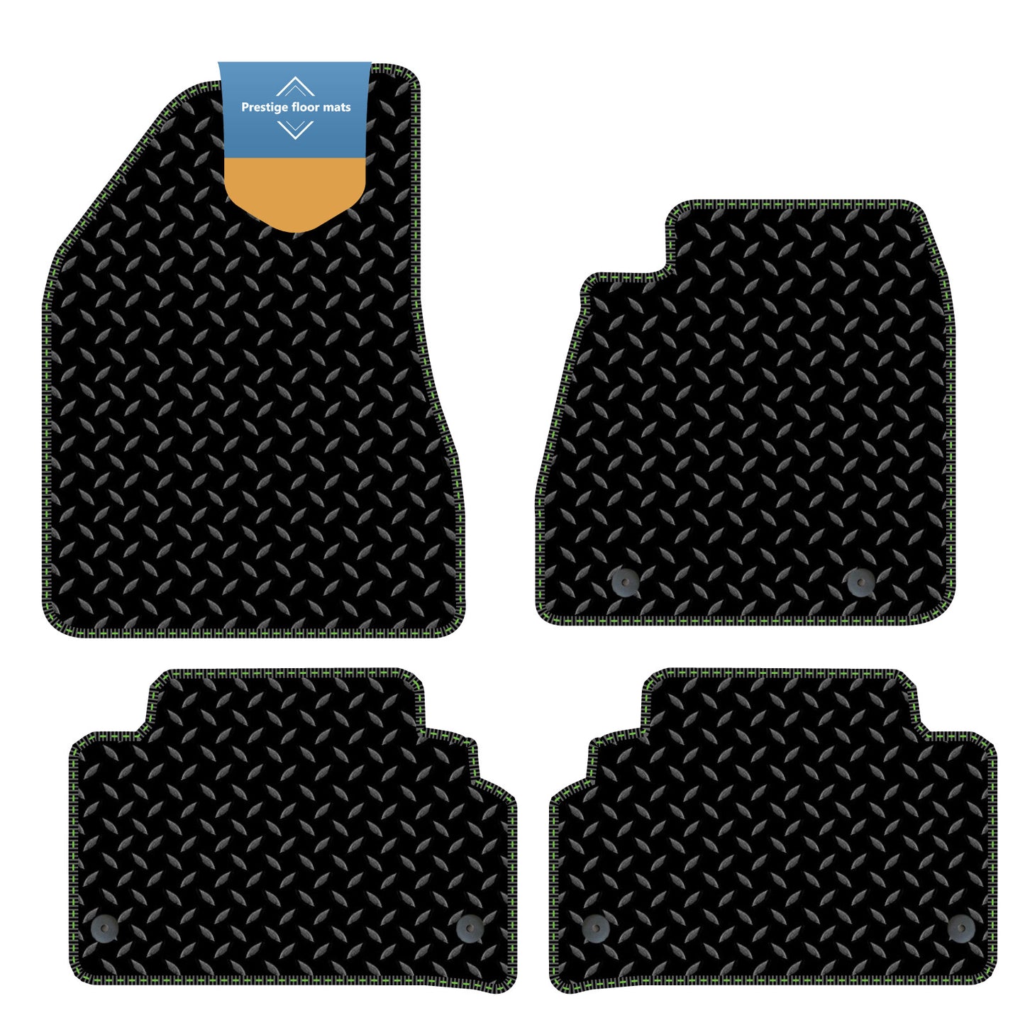 Fits Lexus RX400H 2003-2009 Black 3mm Rubber with Coloured Stitch Edge