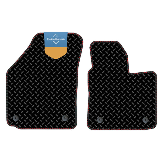 Fits Volkswagen Caddy 2004-2010 Black 3mm Rubber with Coloured Stitch Edge