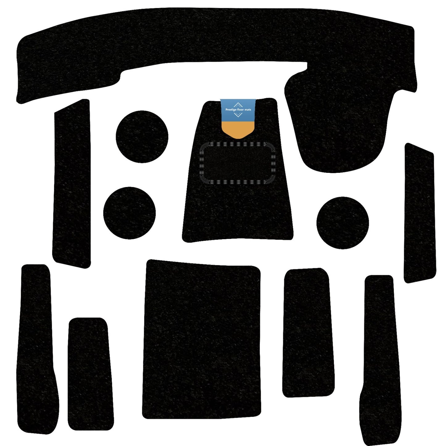 Fits Renault Trafic Dash and Door Pocket Mats 2014-2023 Carpet and Rubber