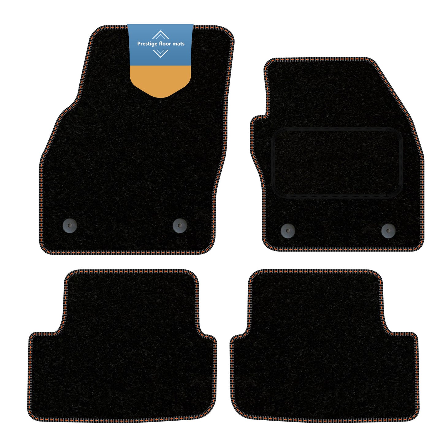 Fits Skoda Fabia 2022 on  Black Carpet with Coloured Stitch Edge