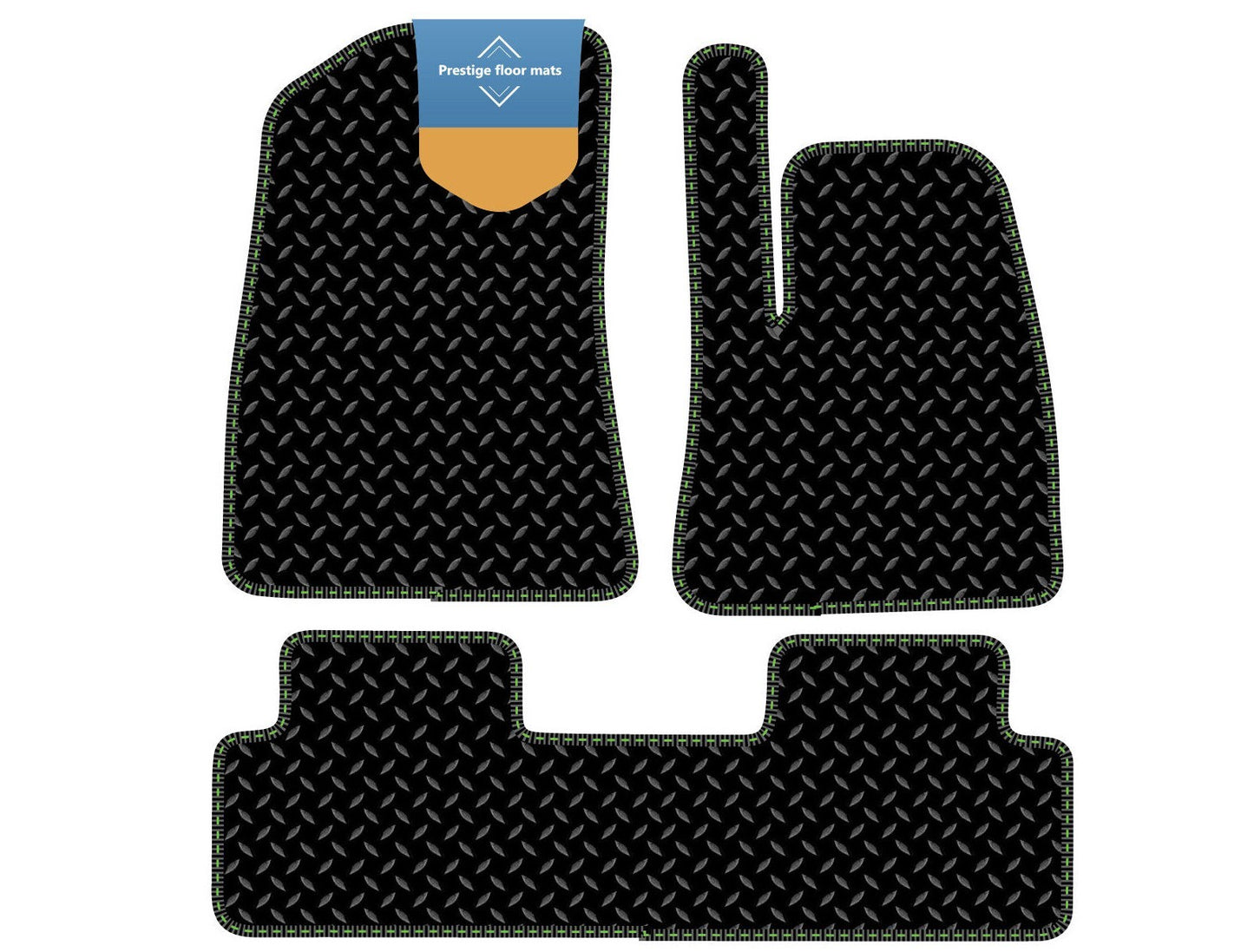 Fits Tesla 3 RHD 2017-2020 Black 3mm Rubber with Coloured Stitch Edge