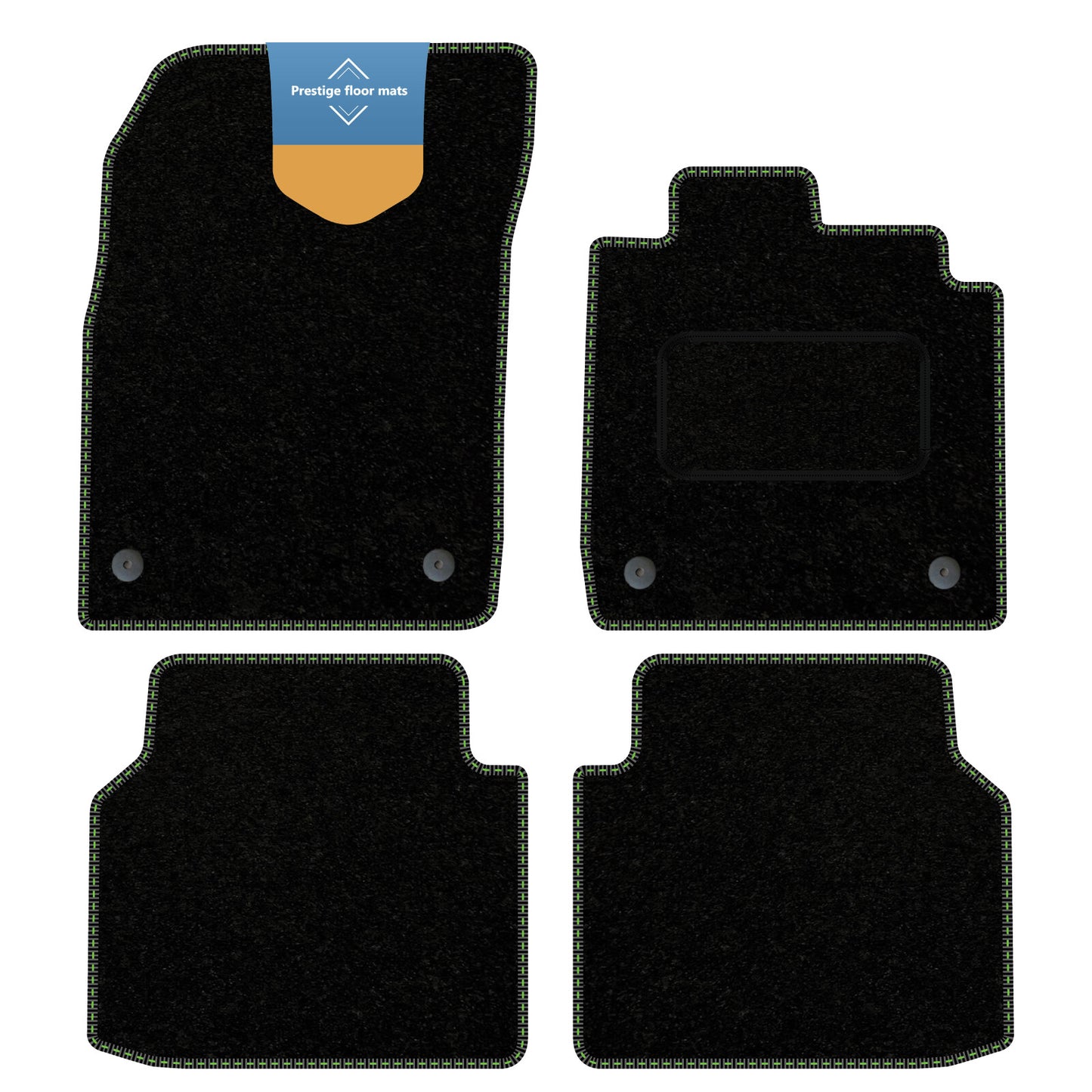 Fits Volkswagen ID.4 2021 on Black Carpet with Coloured Stitch Edge