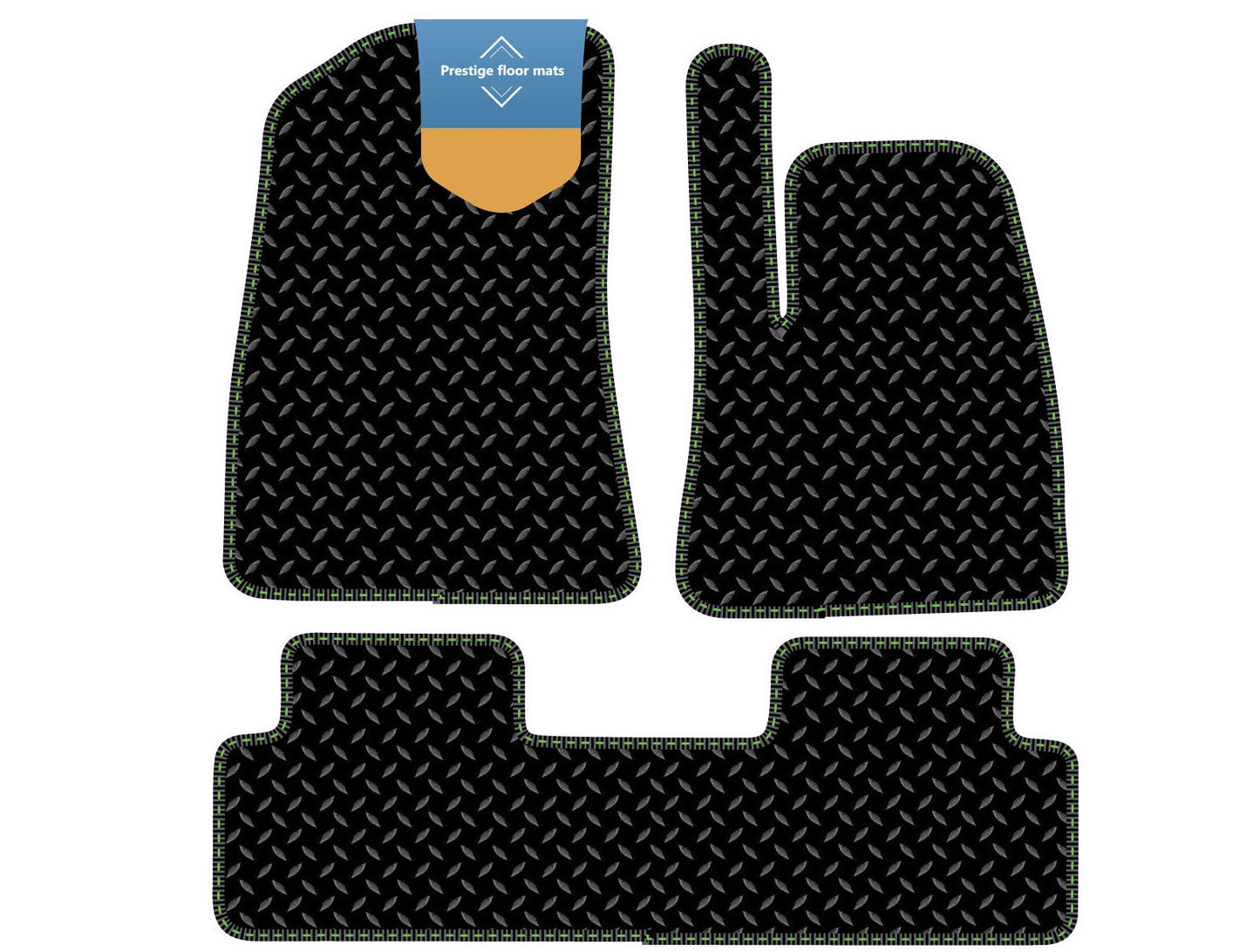 Fits Tesla 3 RHD 2017-2020 Black 3mm Rubber with Coloured Stitch Edge