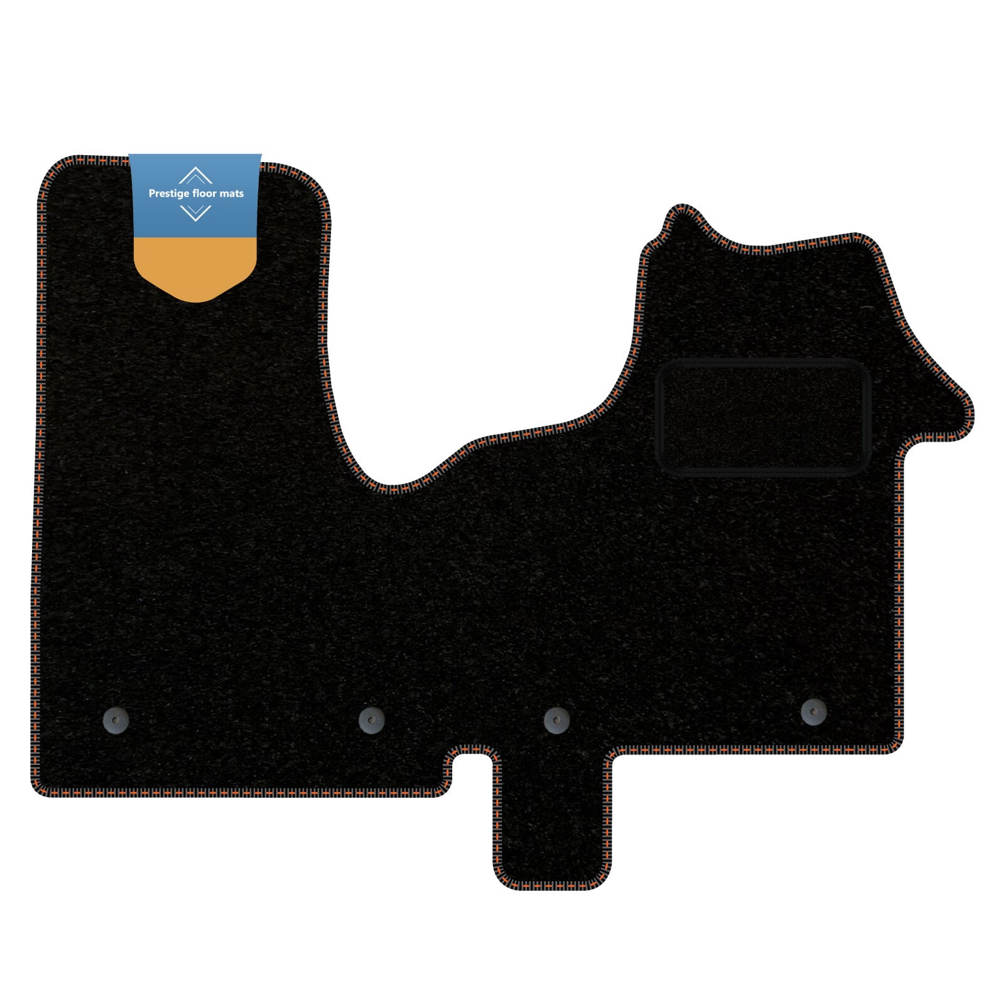 Fits Vauxhall Vivaro 2014-2019 Black Carpet with Coloured Stitch Edge