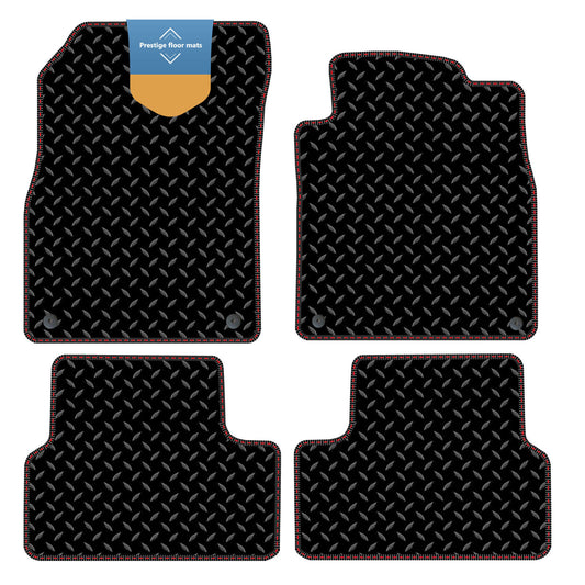 Fits Vauxhall Astra J 2010-2015 Black 3mm Rubber with Coloured Stitch Edge