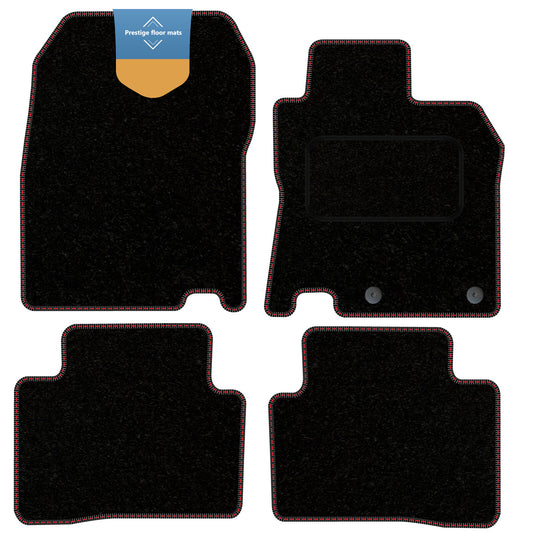 Fits Nissan Qashqai 2014-2021 Black Carpet with Coloured Stitch Edge