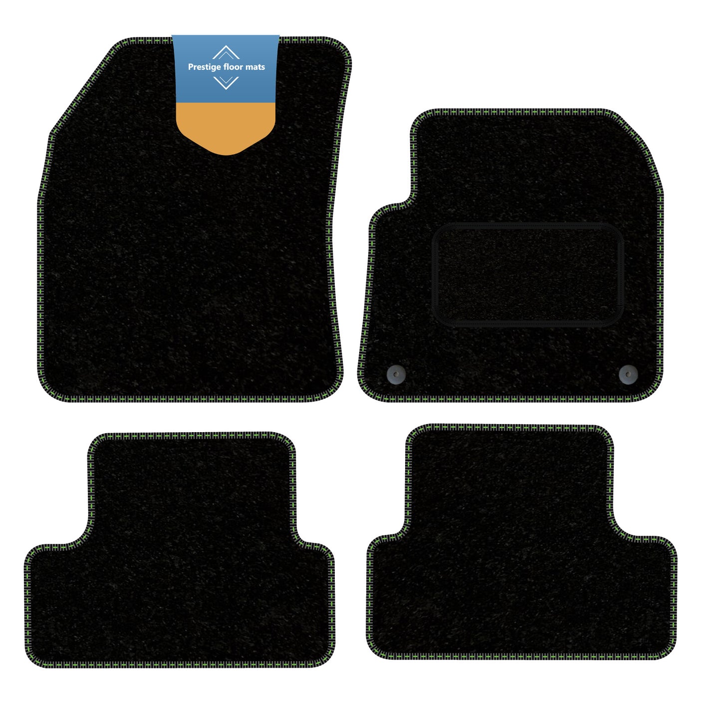 Fits Vauxhall Grandland X 2017 On Black Carpet with Coloured Stitch Edge