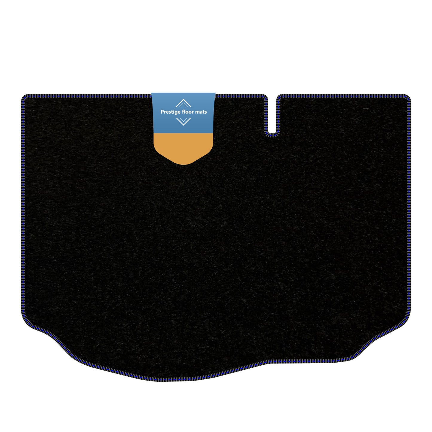 Fits Ford Fiesta MK-8 2017 On Boot Mat Black Carpet with Coloured Stitch Edge