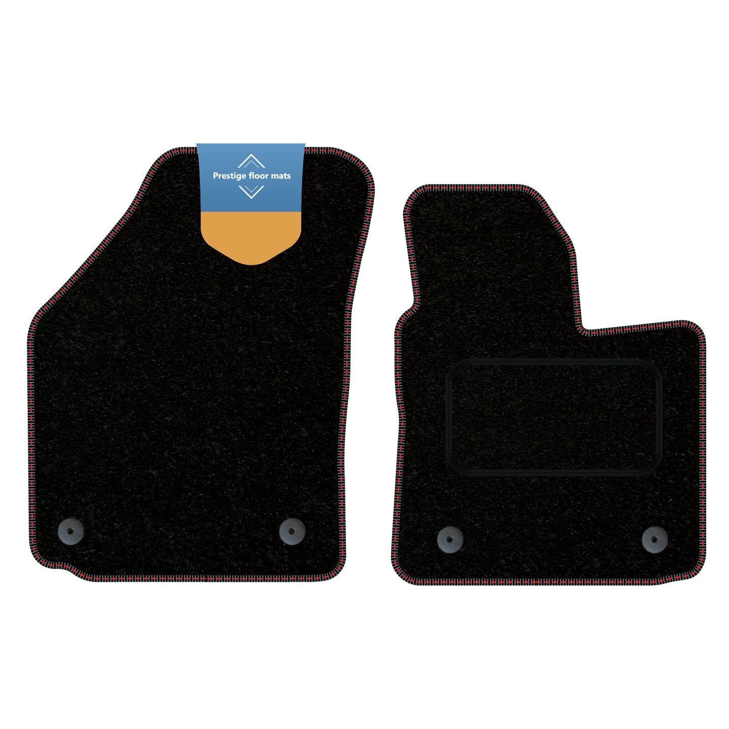 Fits Volkswagen Caddy 2004-2020 Black Carpet with Coloured Stitch Edge