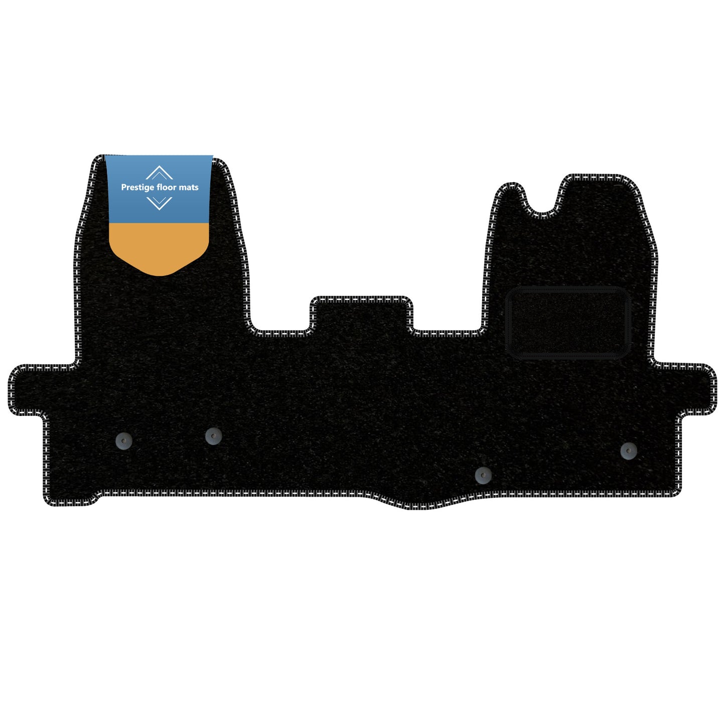 Fits Ford Transit MK8 2016 on Black Carpet with Coloured Stitch Edge