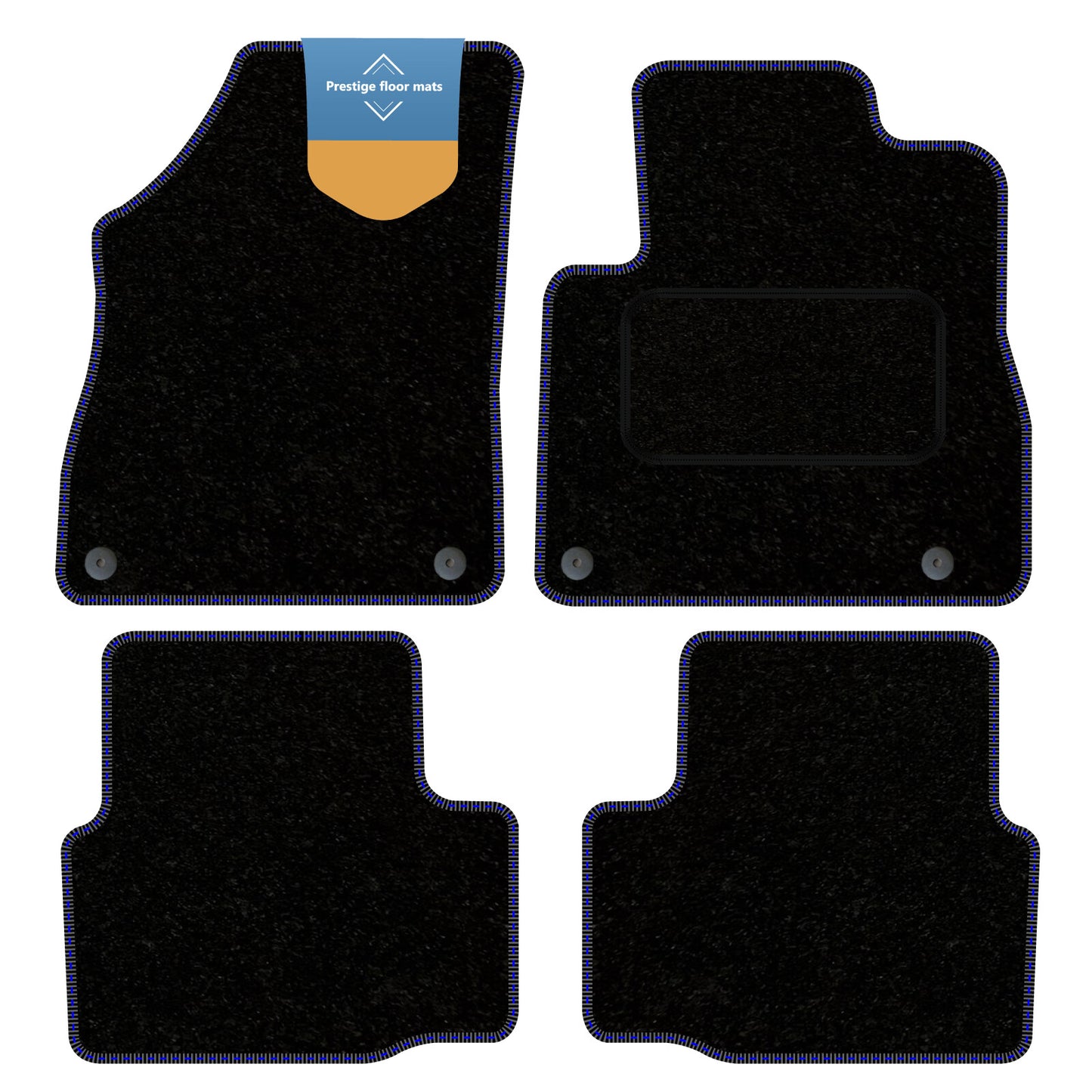 Fits Vauxhall Astra K 2015-2022 Black Carpet with Coloured Stitch Edge