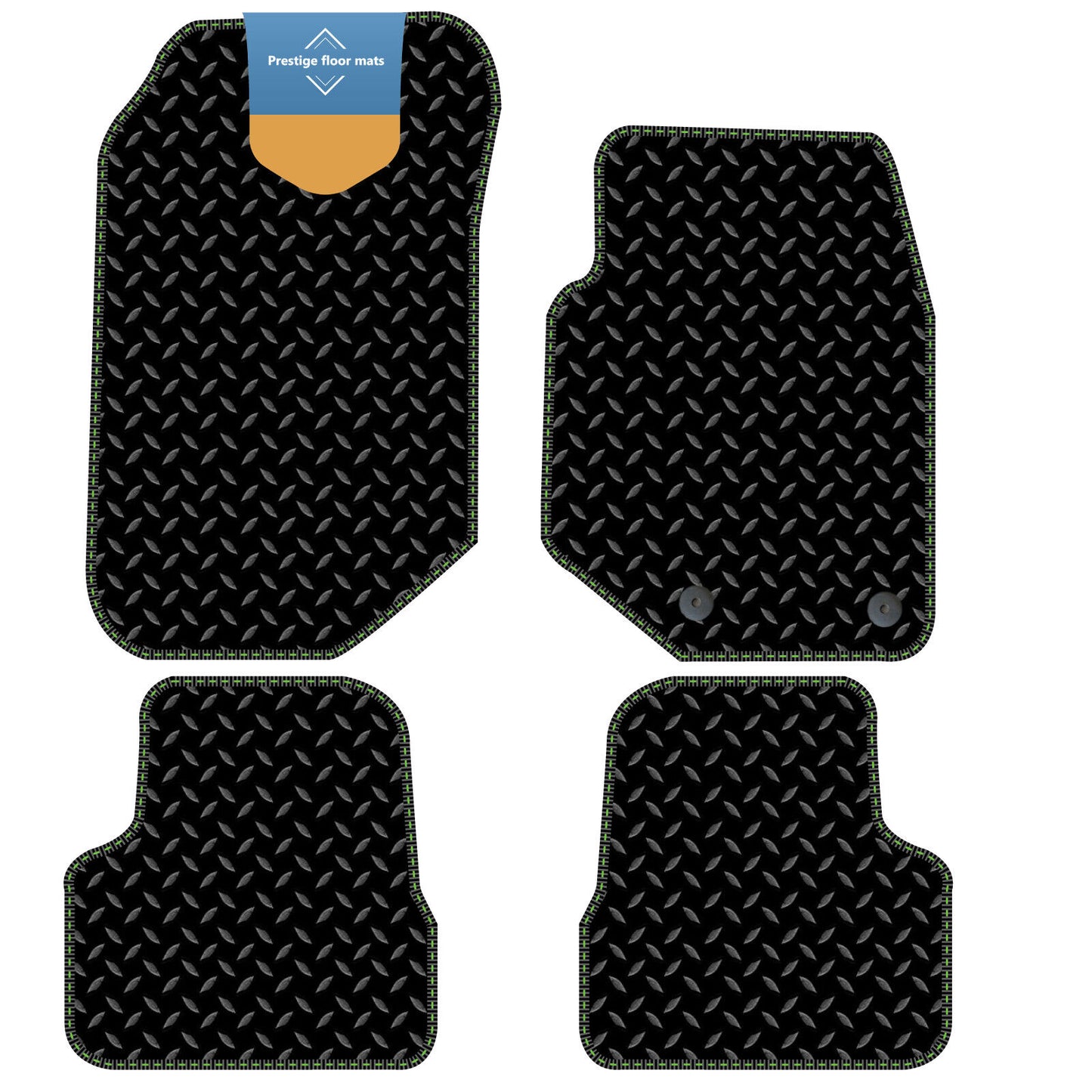 Fits Vauxhall Mokka 2021 On Black 3mm Rubber with Coloured Stitch Edge