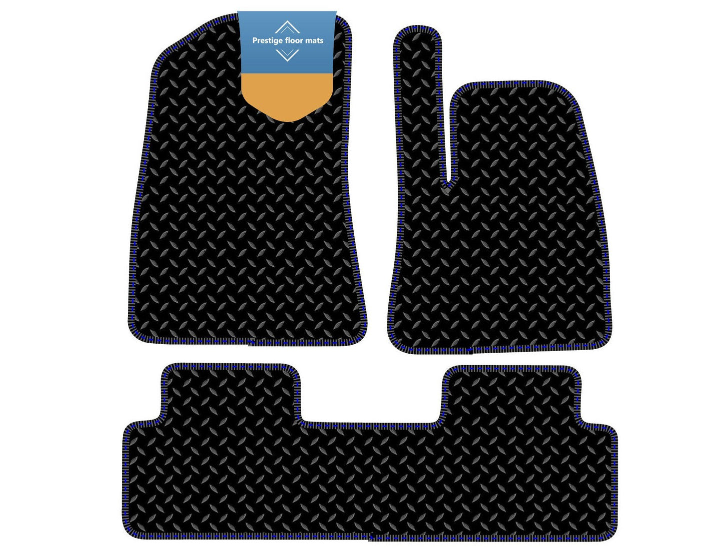 Fits Tesla 3 RHD 2017-2020 Black 3mm Rubber with Coloured Stitch Edge