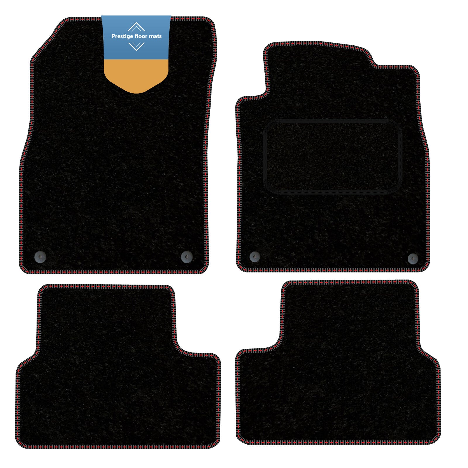 Fits Vauxhall Astra J 2010-2015 with 310mm Clip Space with Coloured Stitch Edg