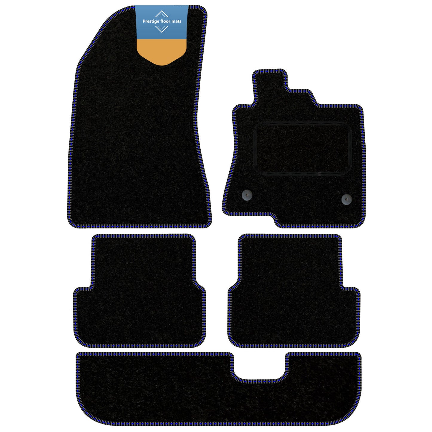 Fits Dacia Jogger 2021 on Black Carpet with Coloured Stitch Edge