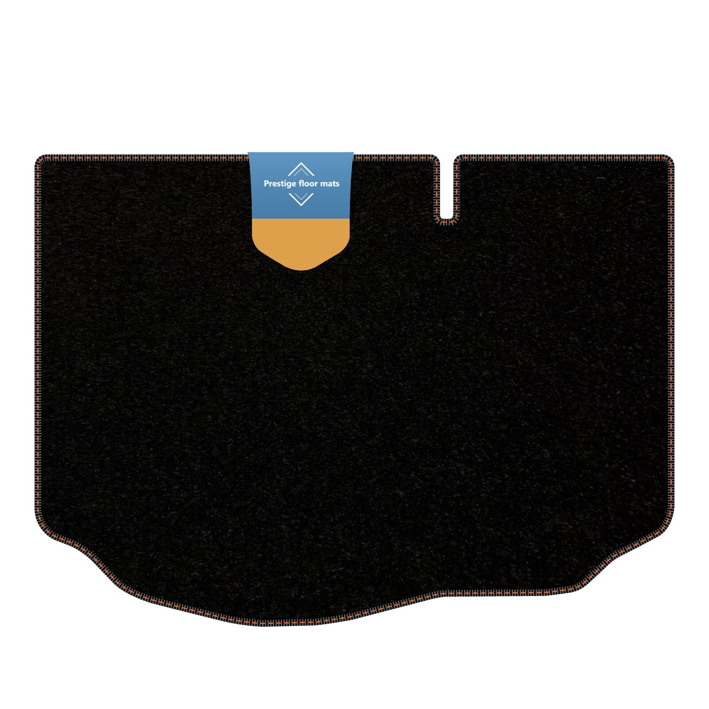 Fits Ford Fiesta MK-8 2017 On Boot Mat Black Carpet with Coloured Stitch Edge