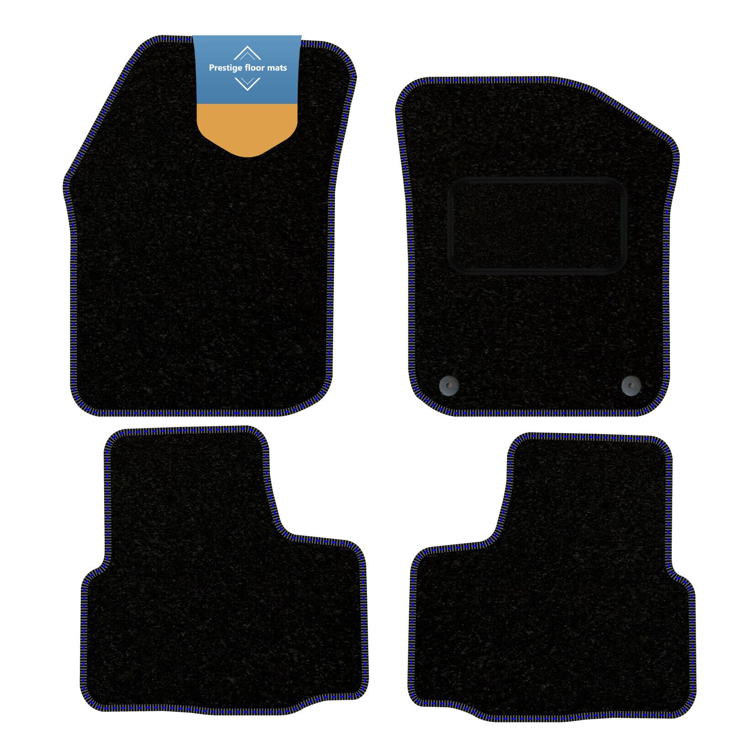 Fits Skoda Citigo 2012-2020 Black Carpet with Coloured Stitch Edge