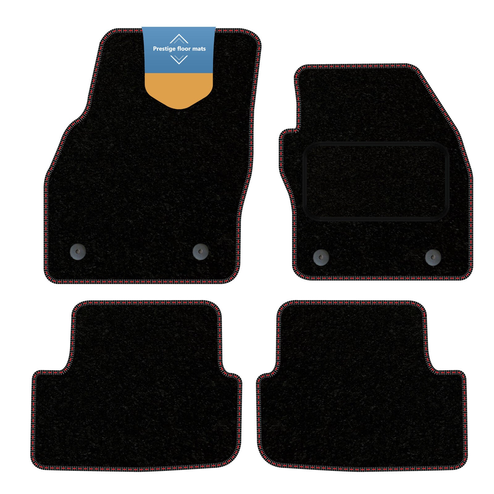 Fits Skoda Fabia 2022 on  Black Carpet with Coloured Stitch Edge