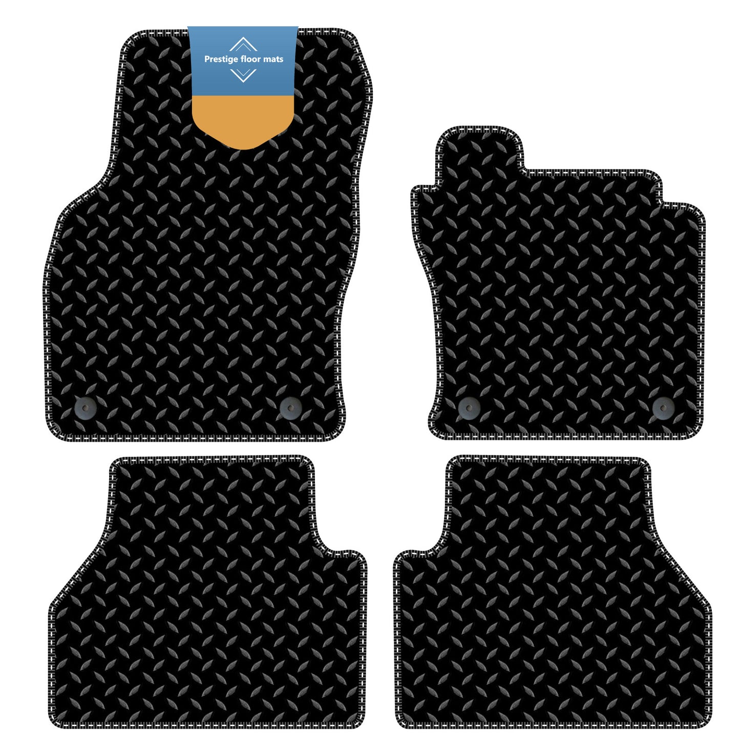 Fits Ford Tourneo Connect 2022 On Black 3mm Rubber with Coloured Stitch Edge