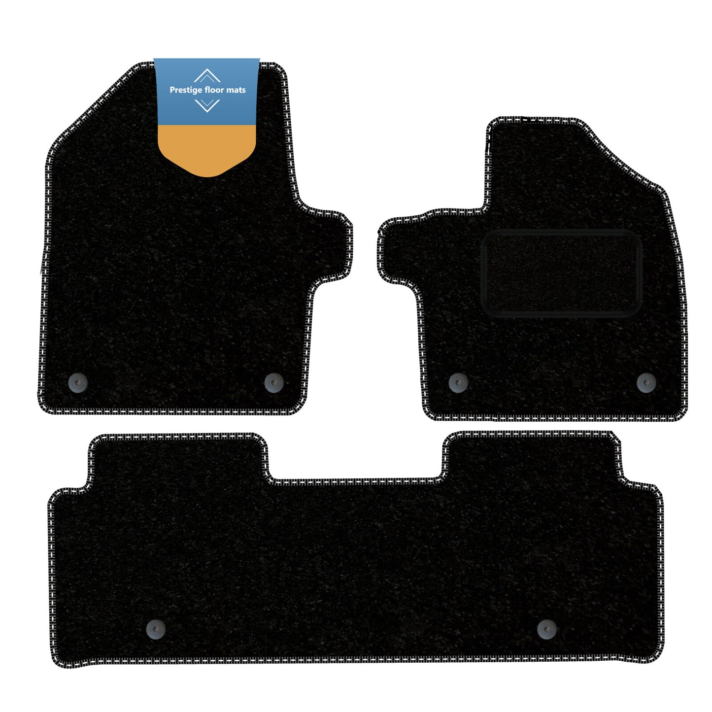 Fits Kia EV6 2020 on Black Carpet with Coloured Stitch Edge