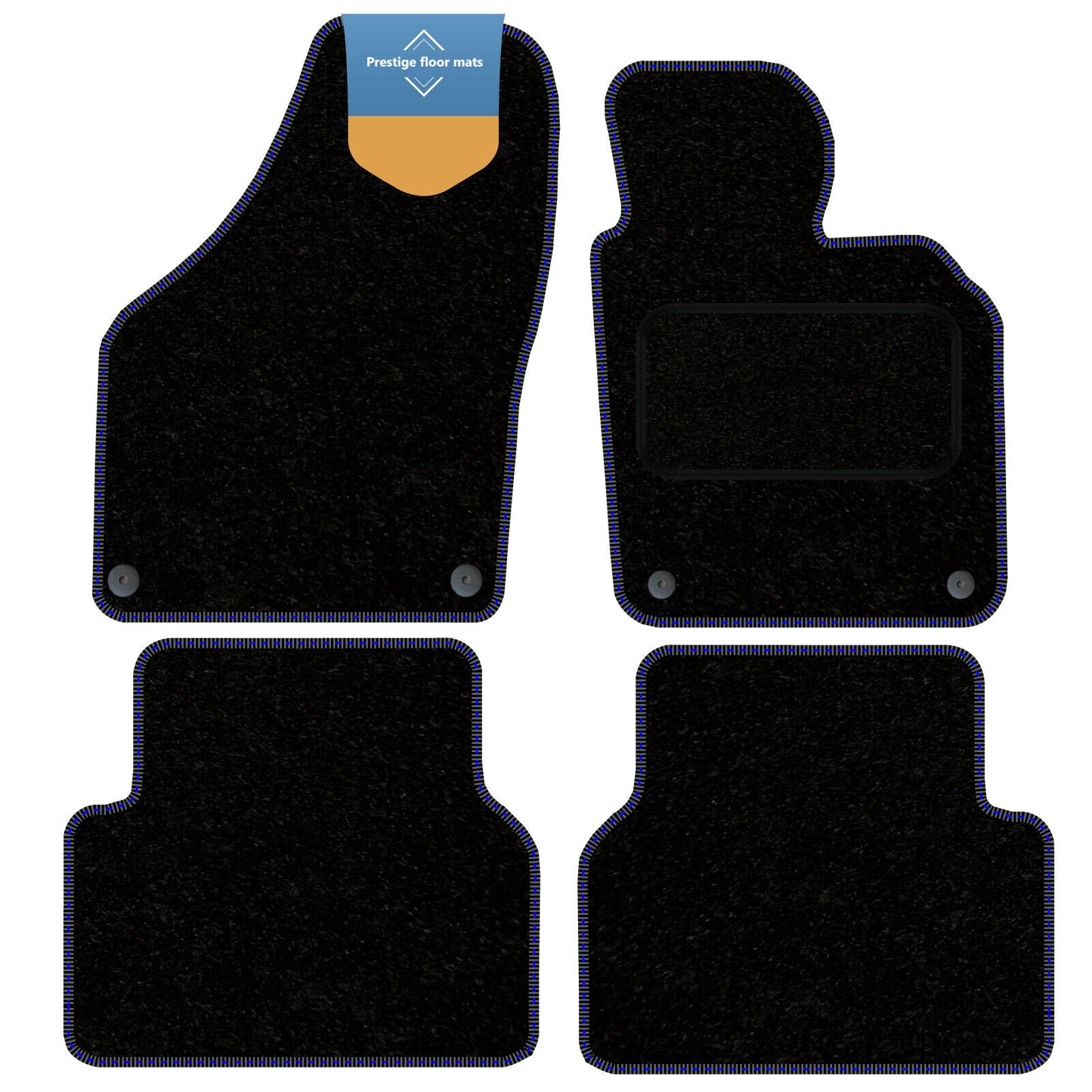 Fits Volkswagen Tiguan 2007-2016 Black Carpet with Coloured Stitch Edge