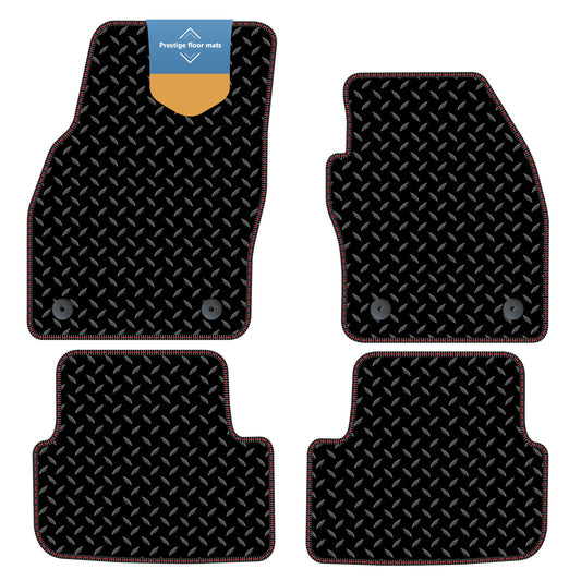 Fits Volkswagen Polo 2018 on  Black 3mm Rubber with Coloured Stitch Edge