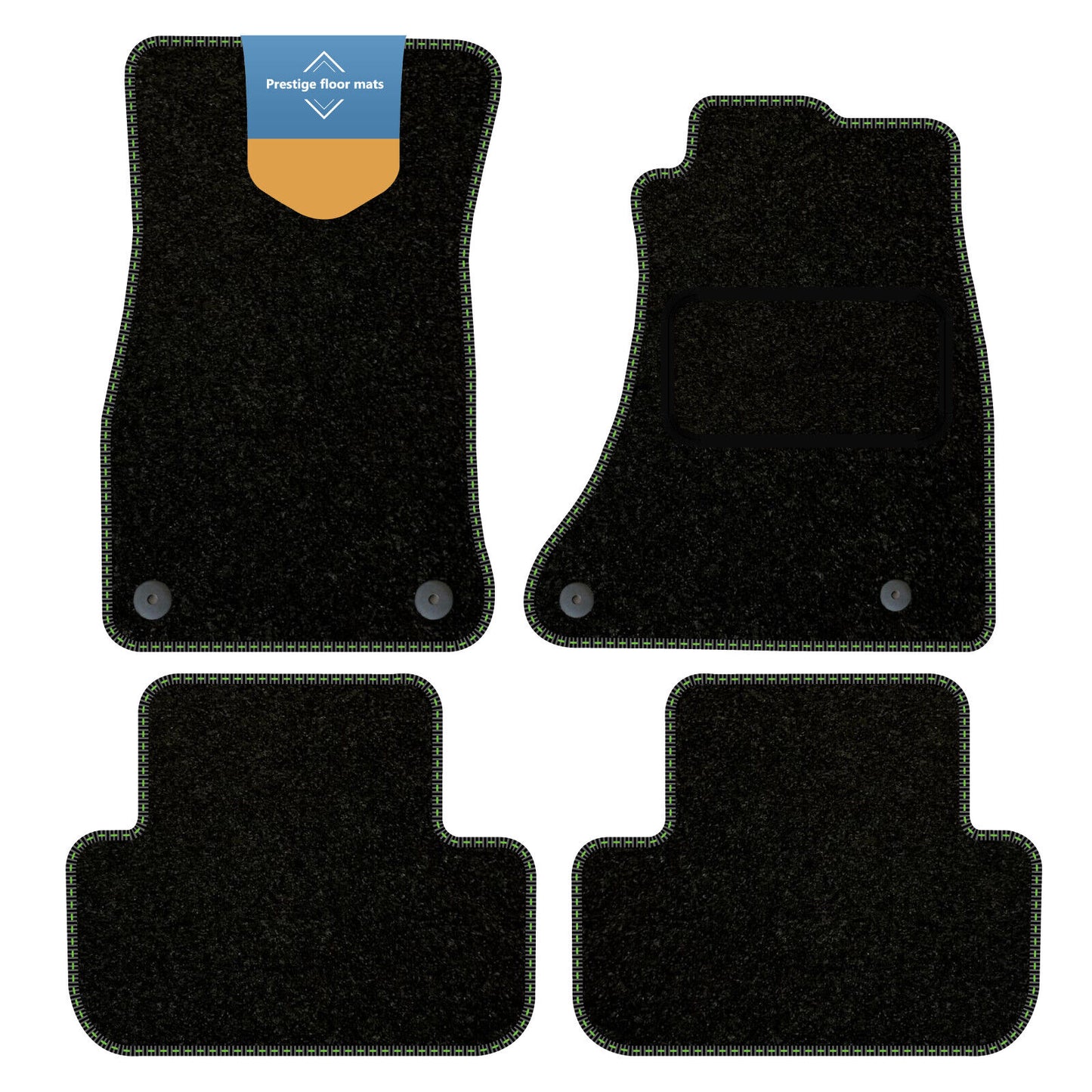 Fits Audi A4 2008-2015 Black Carpet with Coloured Stitch Edge