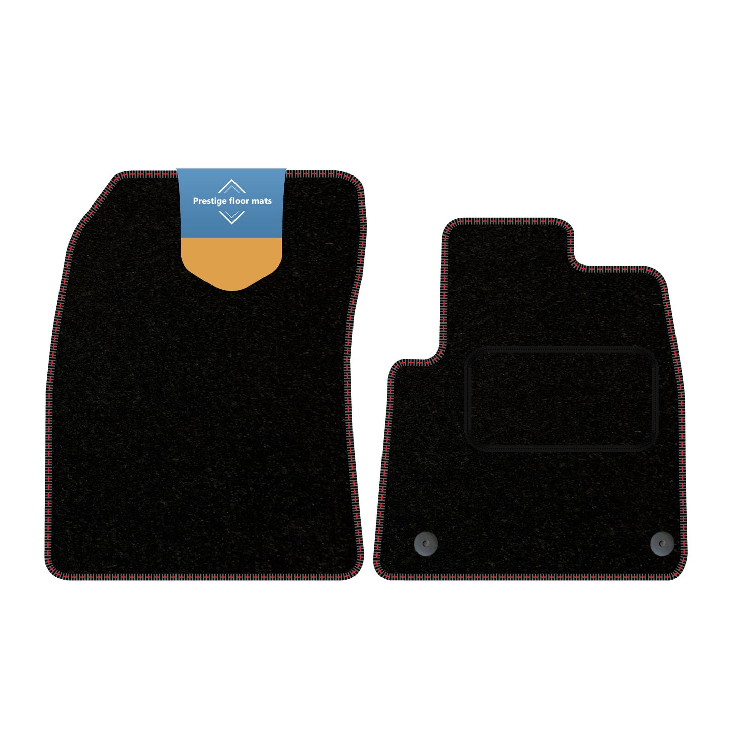 Fits Vauxhall Combo 2019 on Black Carpet with Coloured Stitch Edge
