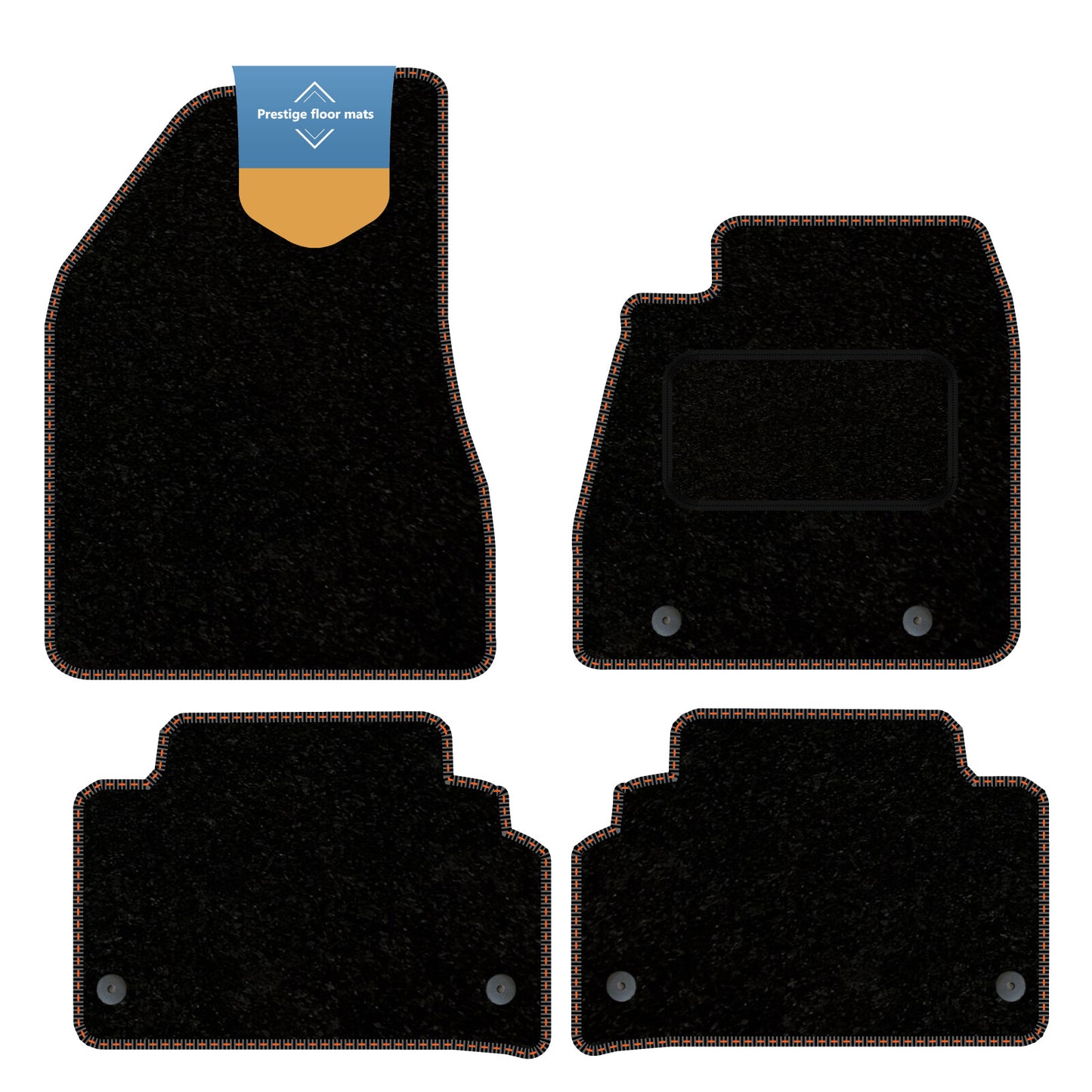 Fits Lexus RX400H 2003-2009 Black Carpet with Coloured Stitch Edge