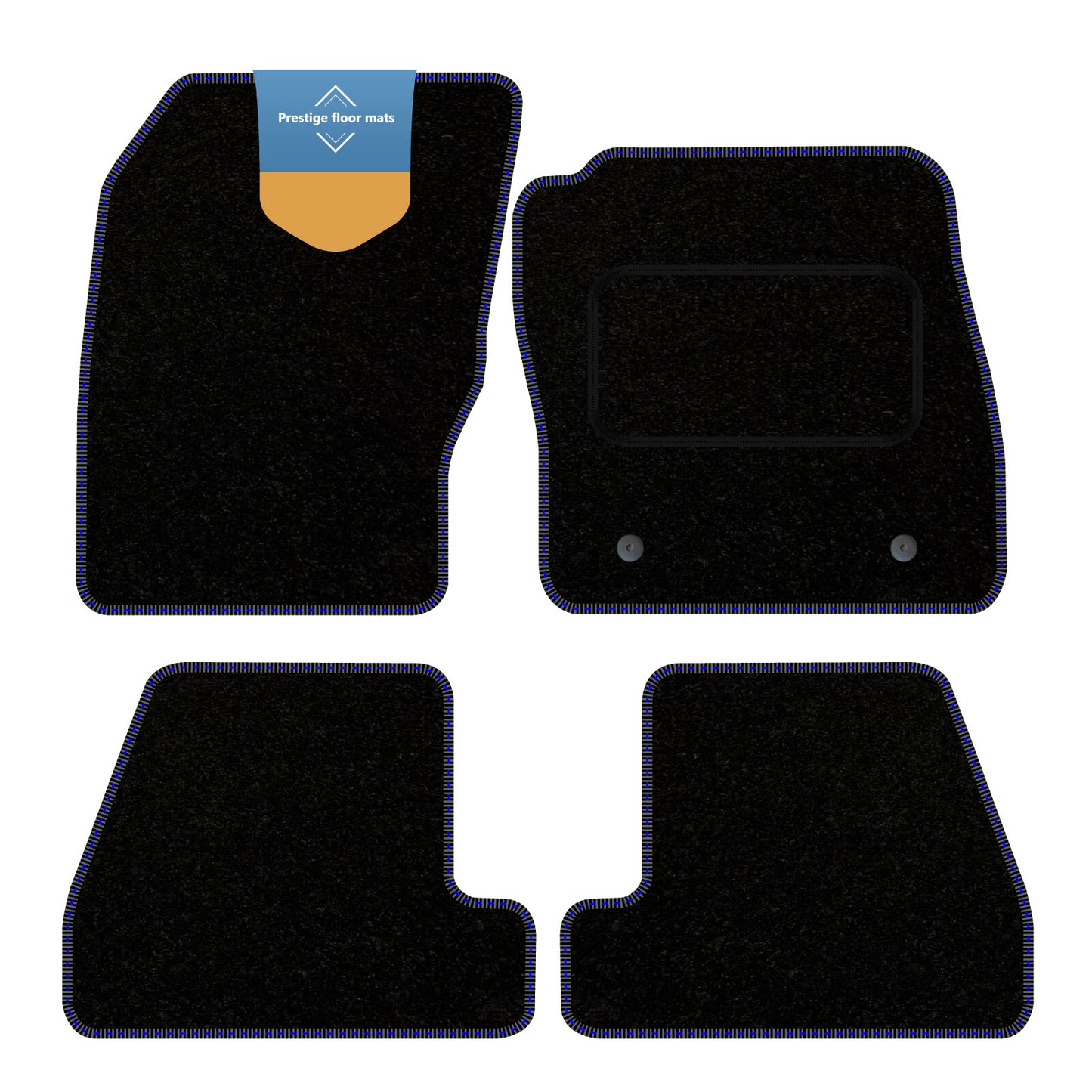 Fits Ford focus 2011-2015 Black Carpet with Coloured Stitch Edge